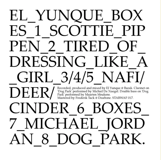 El Yunque, Boxes